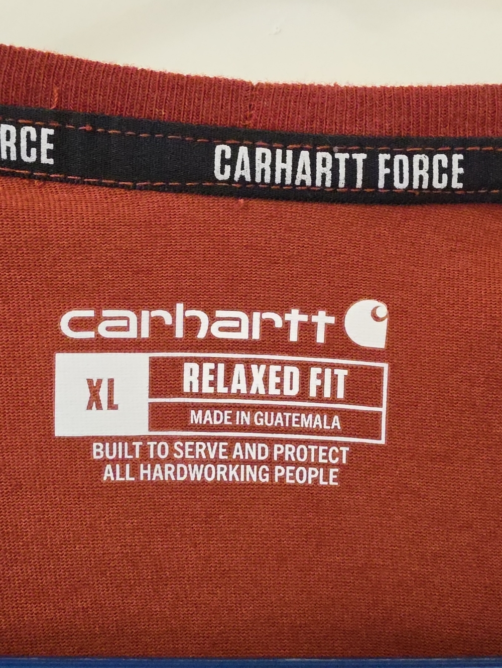 Carhartt Force Dark Red Workwear XL Tee